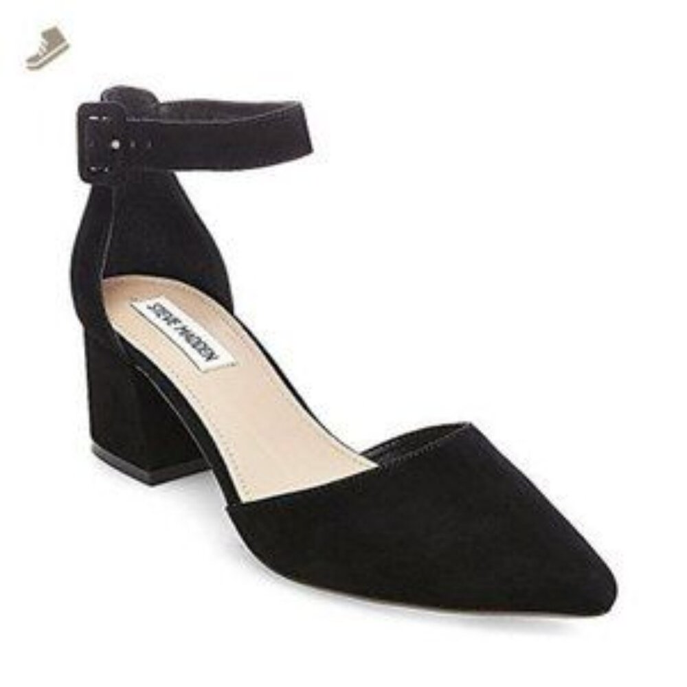 STEVE MADDEN Dainna Suede Ankle Strap Block Heel Size 8.5